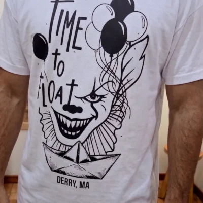 remera blanca oversize time to float hombre