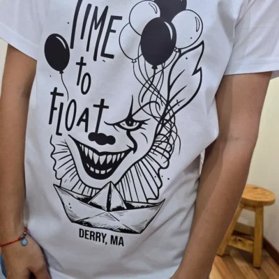 remera blanca oversize time to float mujer