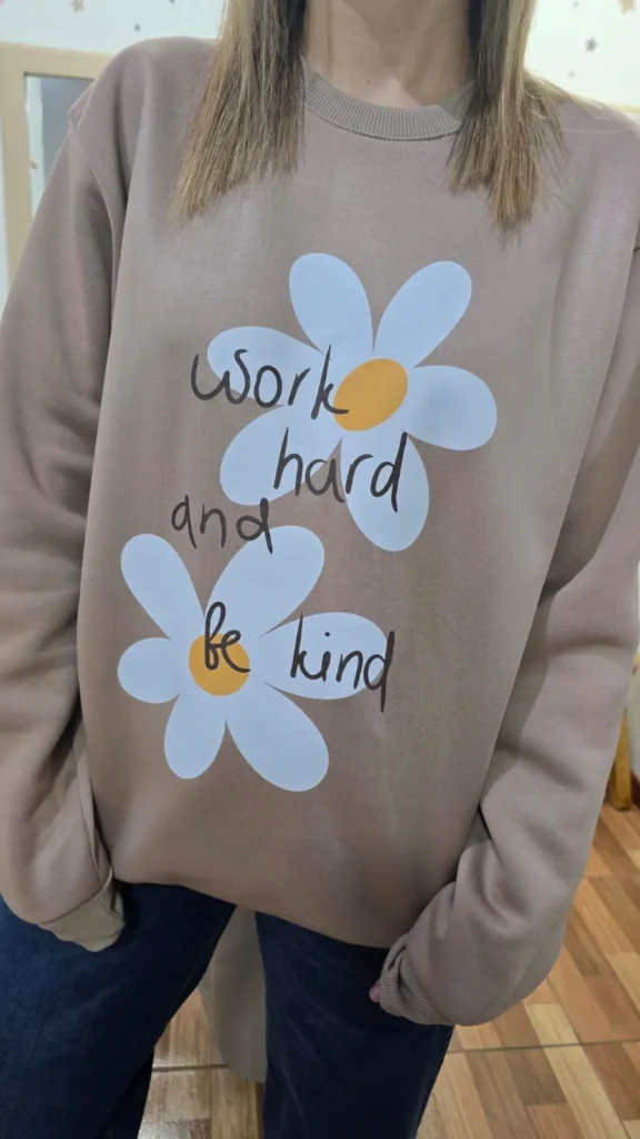 Work Hard And Be Kind – Buzo Mujer